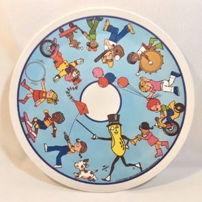 Vintage 1980 Mr Peanut Planters Kids INHP Artisan Ware Melamine 8 Inch Plate