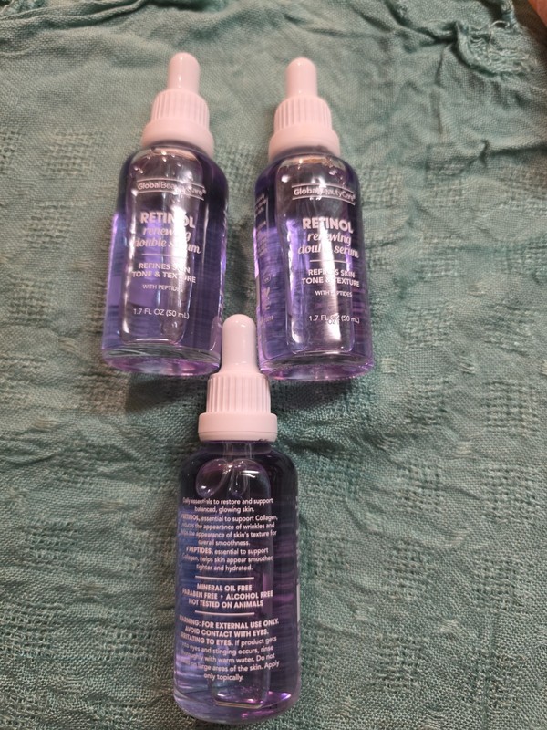 Retinol Renewing Double Serum Global Beauty -  1.7 Oz/50 Ml bottles 3pk