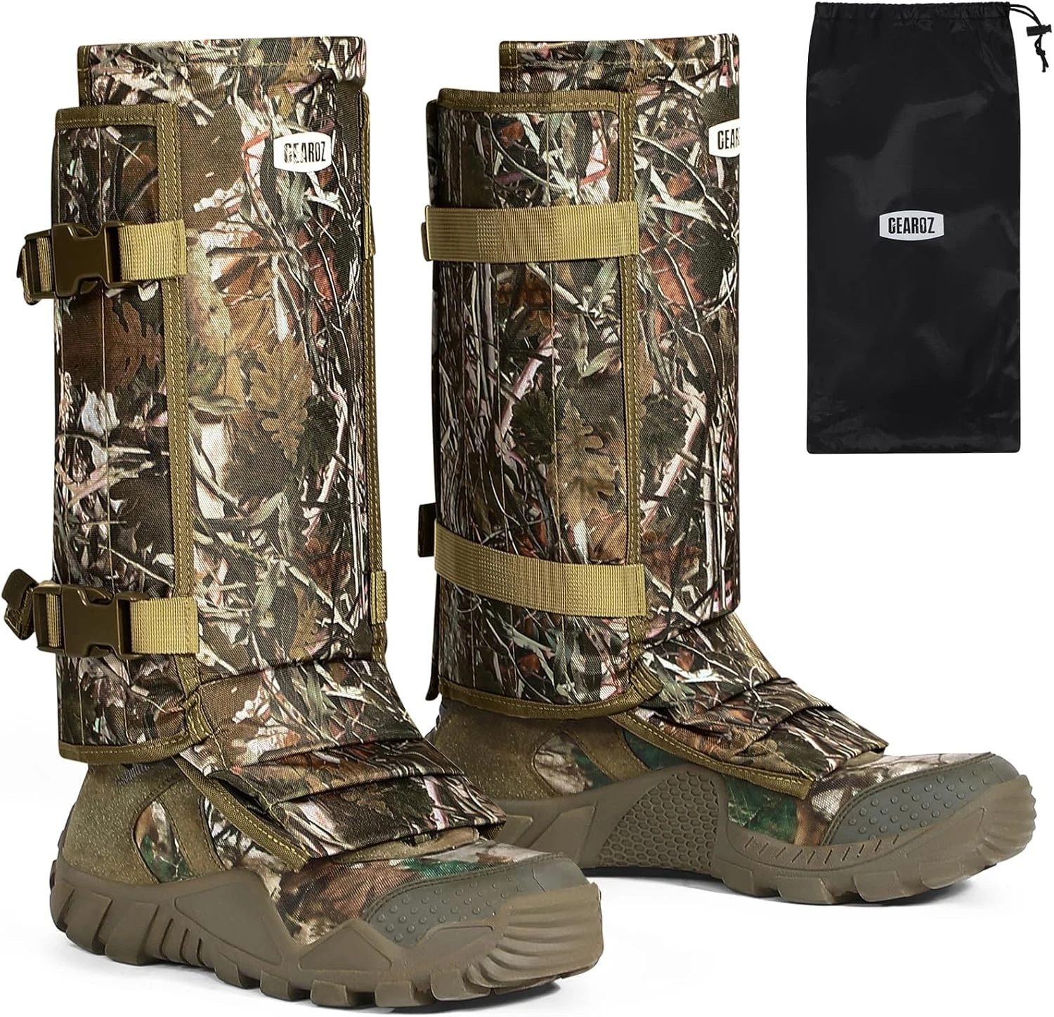 Snake Gaiters Chaps, Waterproof Lower Legs Adjustable, Camo