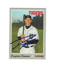 Signed GRAYSON GREINER DETROIT TIGERS 2019 Topps Heritage Card #659 w/COA