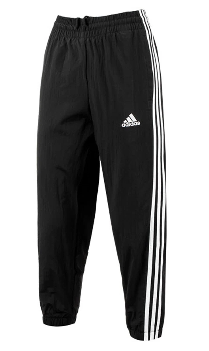 Adidas Women 3S Woven 7/8 Pants Running Black Yoga Bottom GYM Sweat-Pant  HT3398