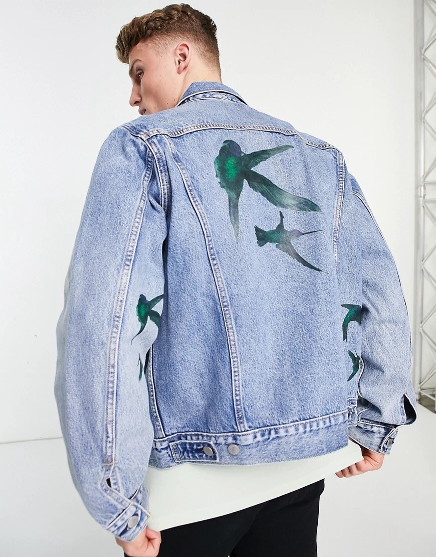 ジャケット・アウター LEVI'S VINTAGE FIT SONGBIRD TRUCKER Levi's Trucker Denim Vintage Fit Song Bird DX Jacket Mens Size XL