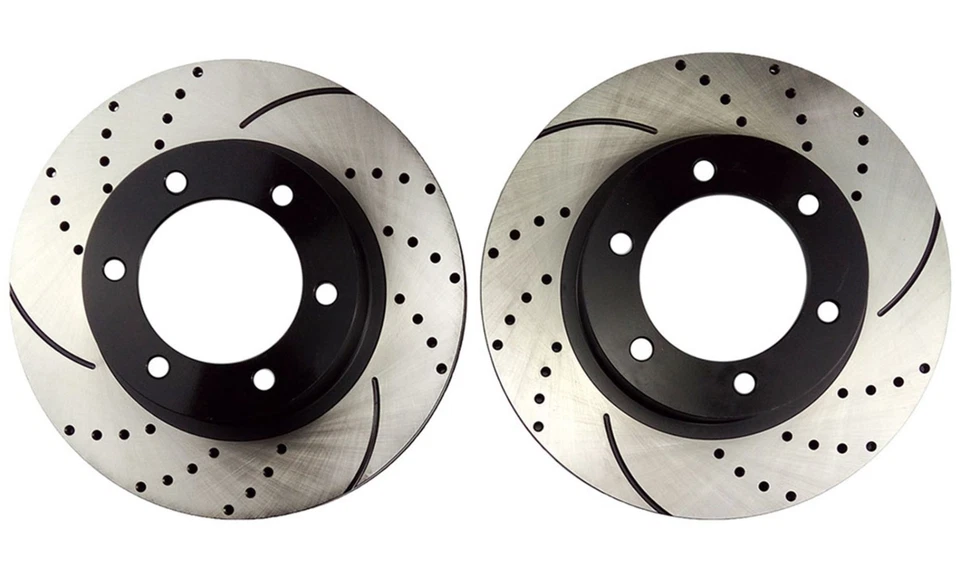 Fits 2005 - 2014 2015 2016 2017 Toyota Tacoma Front Drilled Brake Rotors and Pad Foto 2 de 4