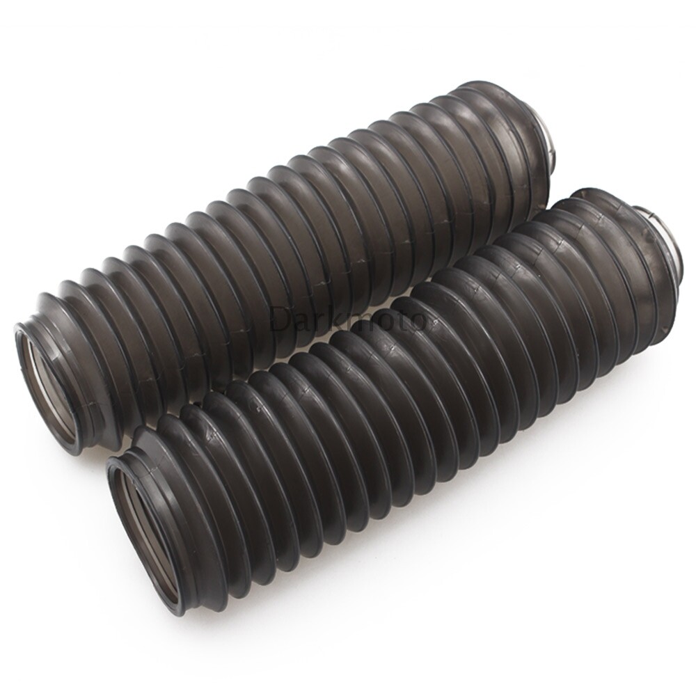 2x Rubber Front Fork Dust Cover Gaiters Gaitors Motorcycle Boots Shock ...