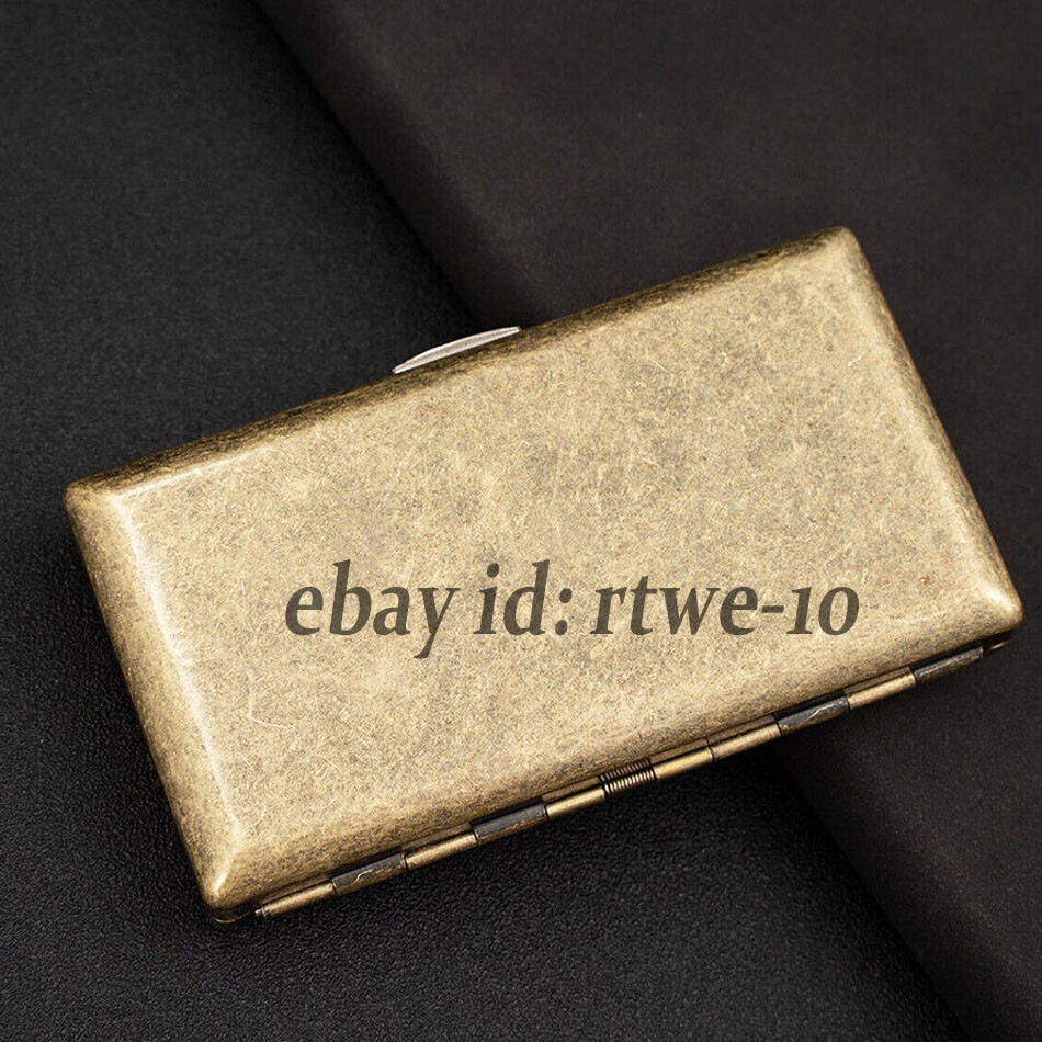 Vintage Metal Lucky Flower Cigarette Case Portable Holder