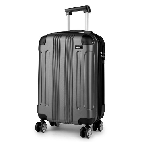 Grey-20/24/28Inch Hard Shell 4 Wheels ABS Suitcase Cabin Luggage Travel Case - Picture 8 of 21