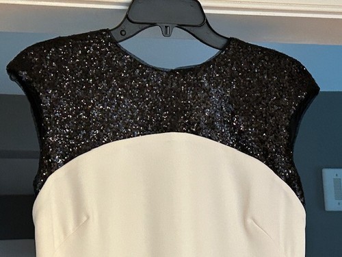 Lauren Ralph Lauren dress gown long black white cut out back 4 purple collection - Picture 5 of 11