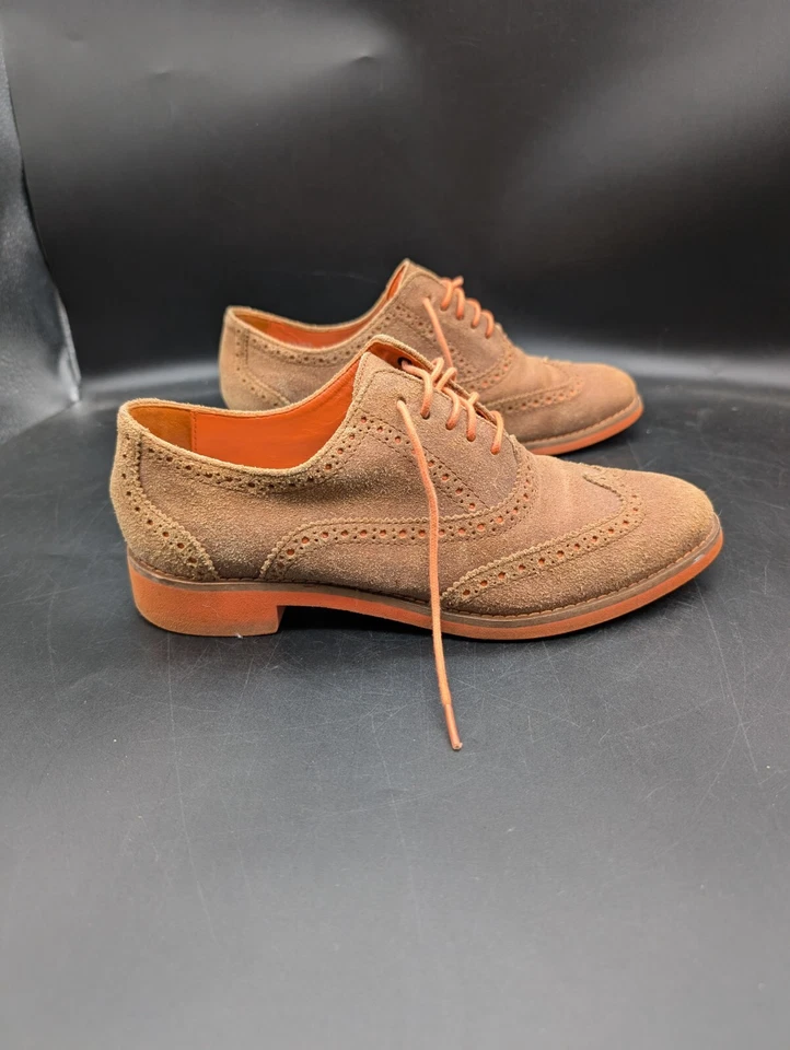 Zapatos Oxford Cole Haan Punta de Ala Niños Talla 7 Marrón Naranja Suela D38950 Foto 4 de 4