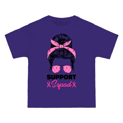 Support Squad Brustkrebs T-Shirt, Brustkrebsbewusstsein T-Shirt, rosa Band - Bild 5 von 7