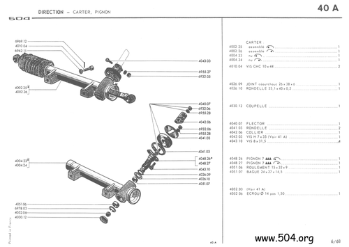 Roulement pignon direction Peugeot 204 ->M1970 504 1er montage 604 1er montage - 第 3/4 張圖片