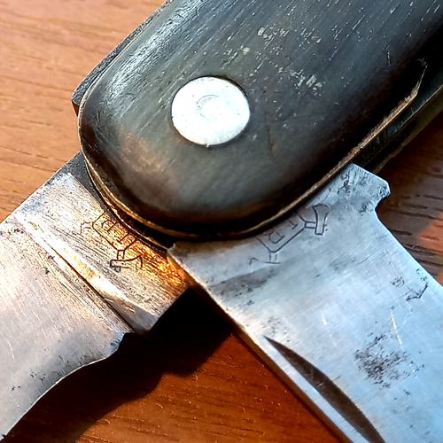 RARE KNIFE STAMP Vintage Folding Pocket KNIFE w\plastic Pads, 50-60 l.c. + BONUS - Picture 8 of 19
