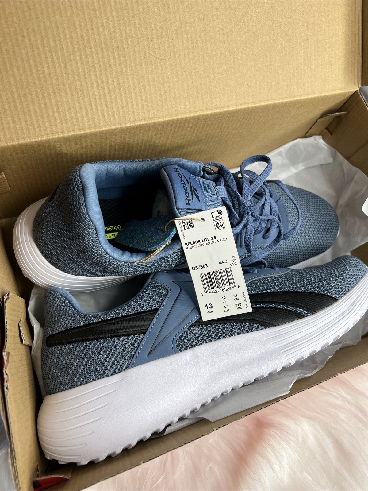 Men’s Reebok Lite 3.0 Running Shoes in Blue – Size 13-image