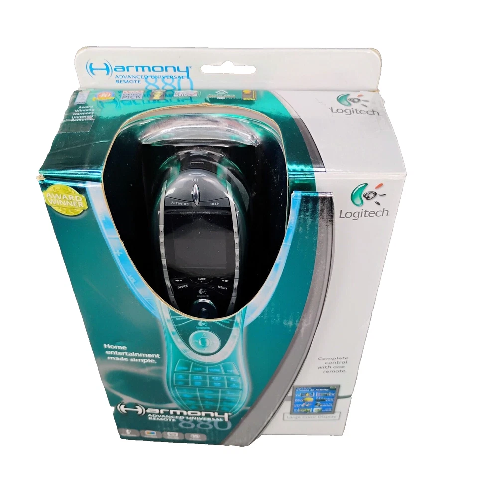 Logitech Harmony 880 Advanced Universal Remote Control Dock Power 915-000065 - Image 2 of 4