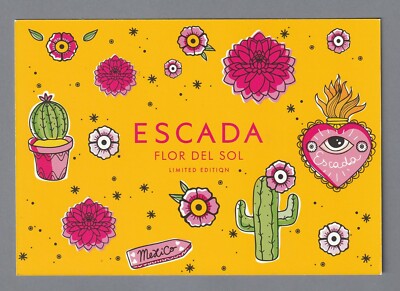 Postcard size card + patch - Flor Del Soj de Escada double sided
