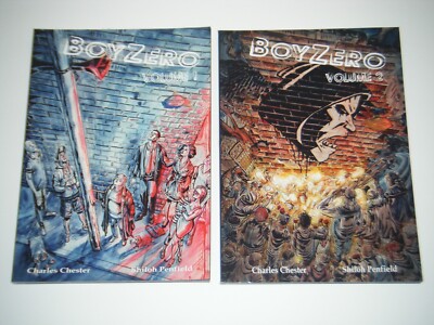 BOY ZERO Graphic Novel Books Vol. 1 & 2 by Charles Chester Caliber Comics