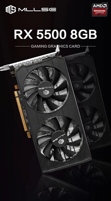 MLLSE RX 5500 8GB Graphics Card GDDR6 128Bit PCI Express 4.0 ×8 8Pin Radeon