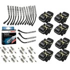 MK 8 Ignition Coil & Plug Wire & Bosch 16 Double Platinum Plug Spark  For MB SLK