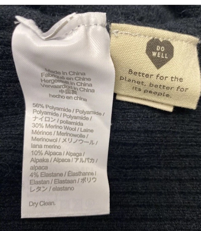 Suéter Top Madewell Acogedor Hilado Envolvente Negro, Mujer Talla XS (0), NUEVO... Foto 3 de 4