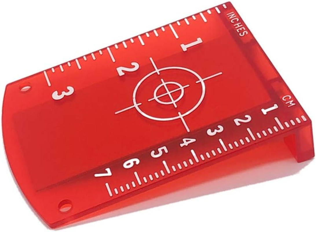 Laser Targets, 2 Pcs Magnetic Floor Laser Target Card Plate for Red Laser Level