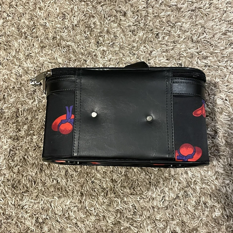 Yuhang Tapiz Maquillaje Organizador Estuche Bolsa de Viaje Negro Rojo Sombreros AOP 10.5x8x5 Foto 4 de 4