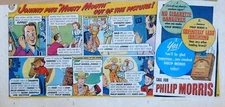Philip Morris Cigarettes #28 - Lou Fine art - 1948 color Sunday comic ad page