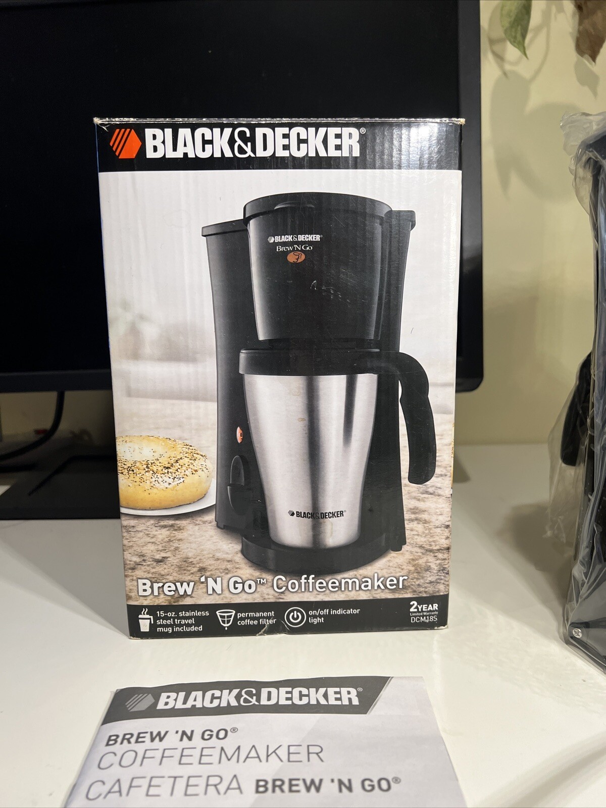 BLACK AND DECKER BREW 'N GO COFFEE MAKER 1 CUP TRAVEL MUG DCM18S eBay