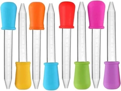 BRANDED 5Ml Liquid Droppers Medicine Silicone and Plastic Pipettes Eye Dropper with Bulb