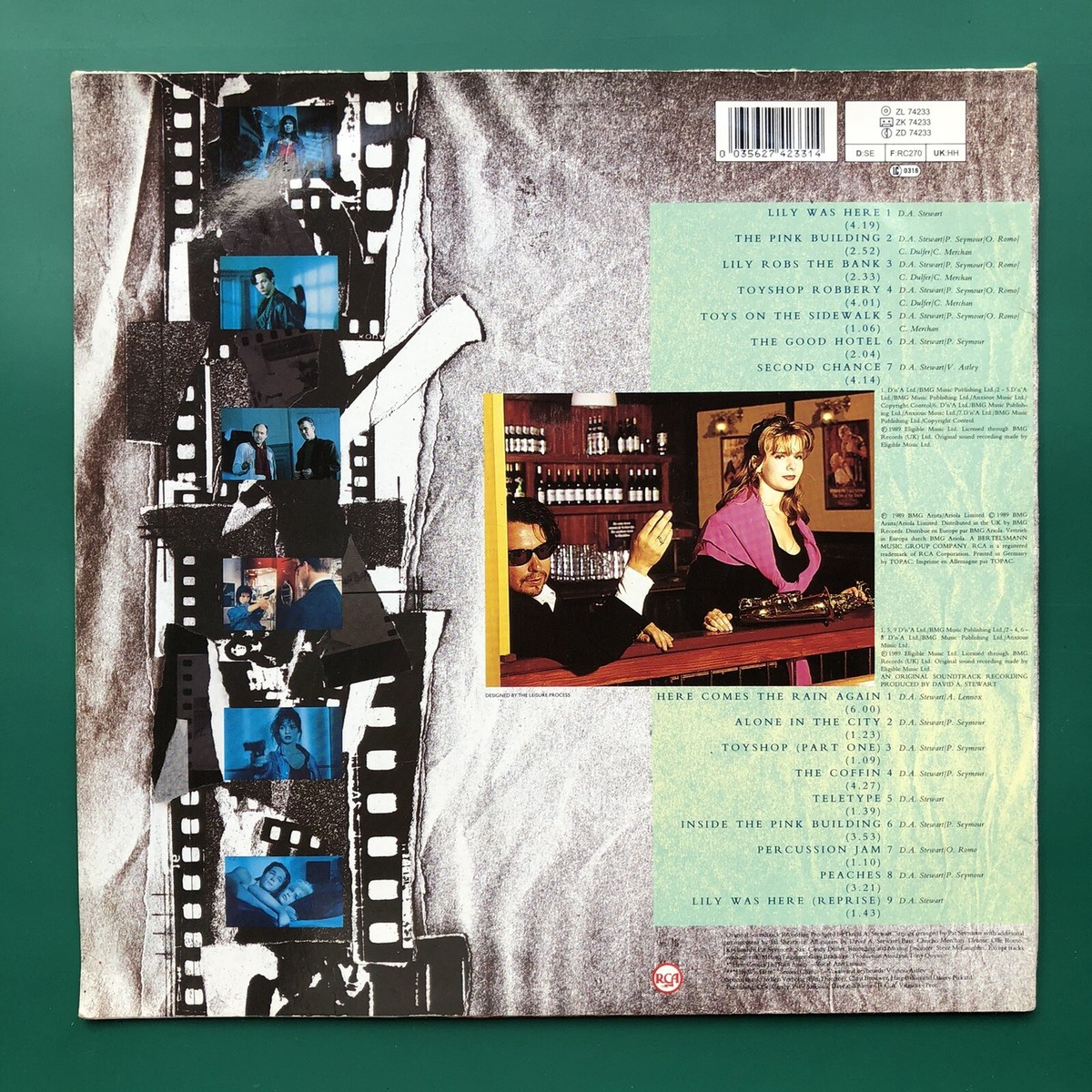 David A Stewart LILY WAS HERE Film Soundtrack LP Marion van Thijn