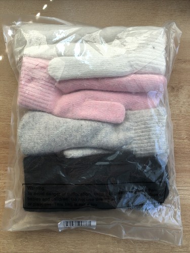 4 Pairs Women Winter Mittens for Women Adult Ladies Mittens Knitted Gloves Warm - 第 1/4 張圖片
