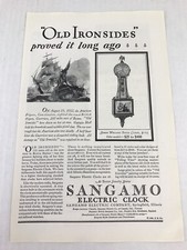 Vtg 1929 Print Ad Sangamo Electric Clock Advertising Art 