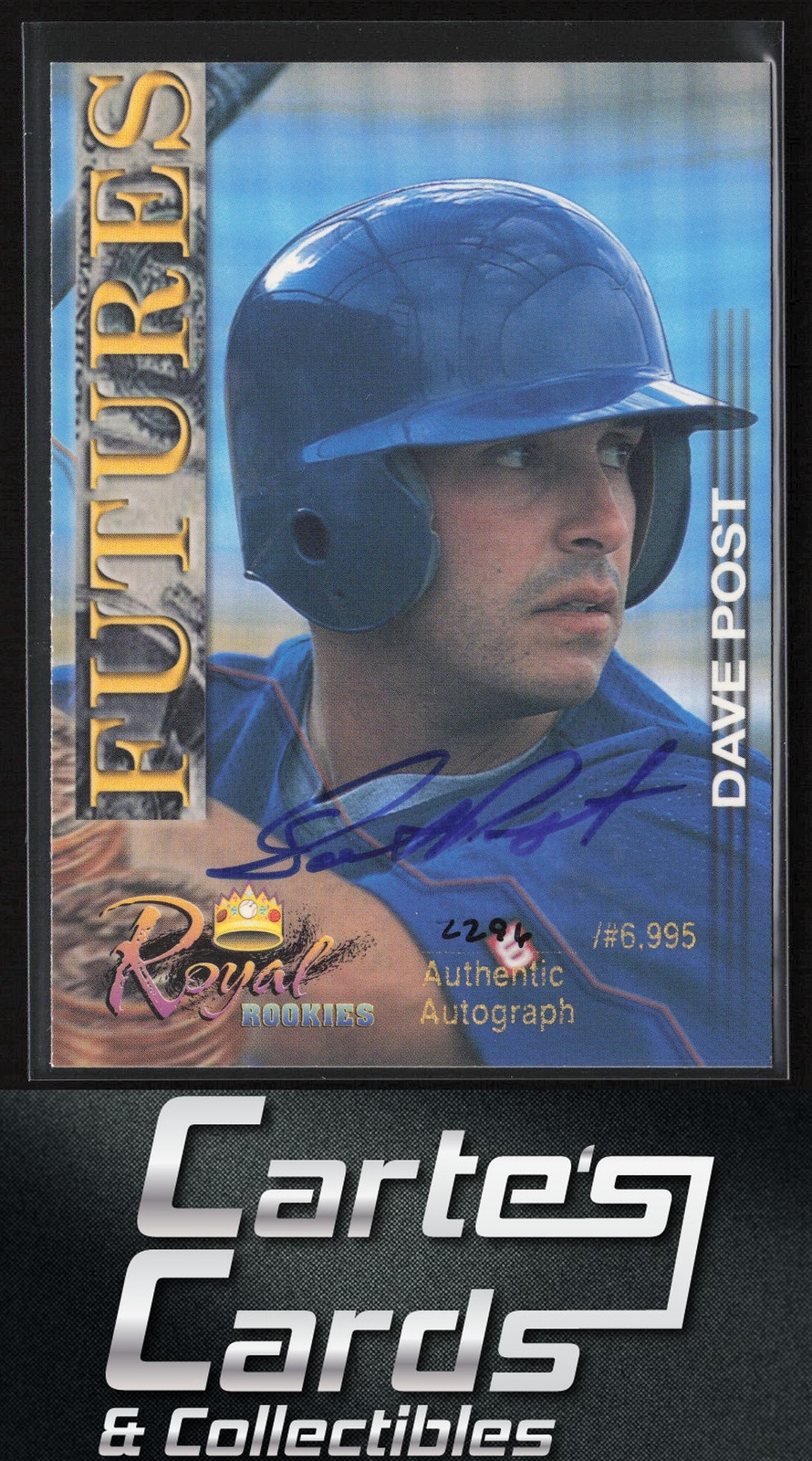 David Post 2001 Royal Rookies Futures #12 Autographs Dodgers 2296/6995