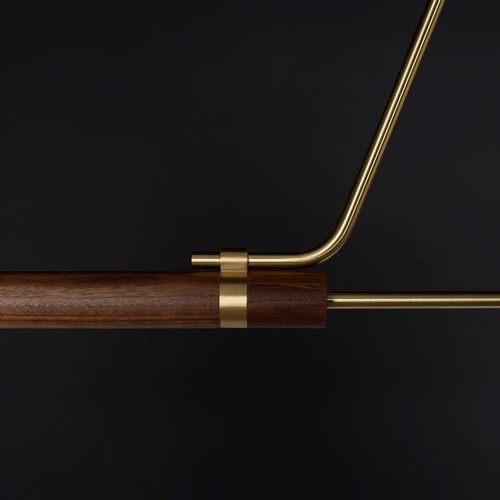 Italian style Mid CenturyTelfair Pendant light Polished Brass Ceiling Chandelier - Picture 2 of 7