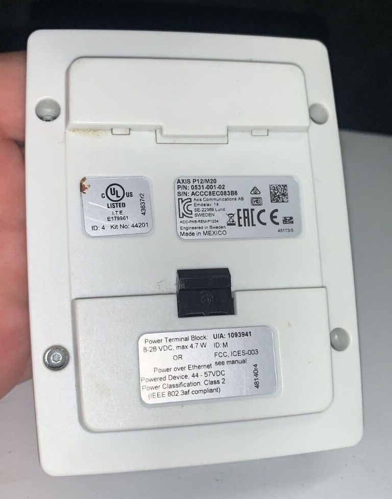 Axis Communication Network Camera Power Terminal Block P12/m20 for