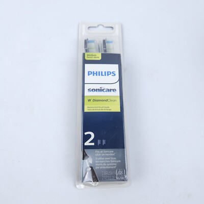 Philips Sonicare Toothbrush Heads, 2 Brush Heads, Black