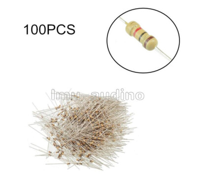 100PCS 1KΩ 1K Ohm 1/4W 0.25W 5% Carbon Film Resistors Resistance NEW