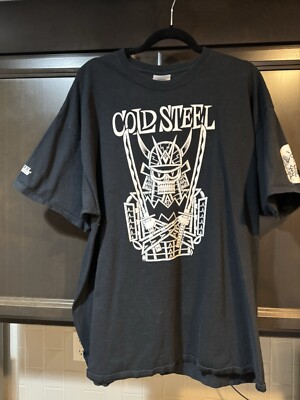 Vintage Cold Steel Knives Samurai Shirt Mens XXL 2XL Black Unworn