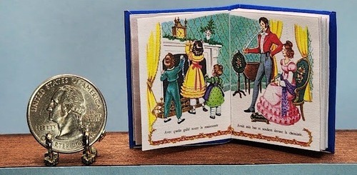 LIBRO IN MINIATURA SCALA 1:6 LA NOTTE PRIMA DI NATALE SCALA DA GIOCO FRANCESE BARBIE - Foto 5 di 17