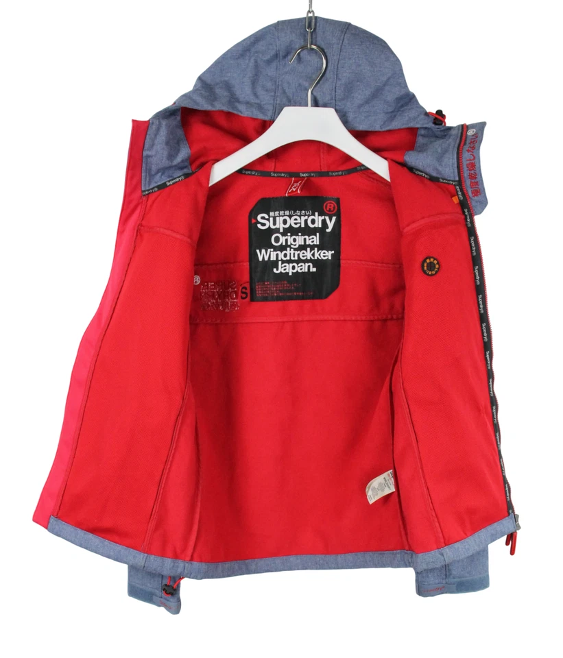 Superdry Chaqueta Windtrekker Hombre Pequeña Capucha Cremallera Polar Compartimentos Interiores Foto 4 de 4