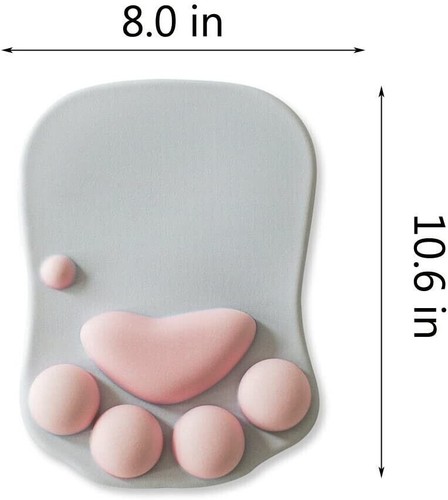 Katze Pfote Mauspad mit Handgelenkstütze weiches Gel Handgelenkauflage Pad süßes Kissen Mousepad - Bild 2 von 14