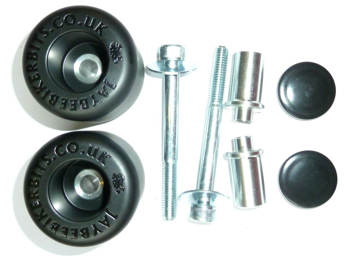 JAYBEEBIKERBITS Frame Sliders – Crash Mushrooms For Honda CBR600F 1999-2008 – Black Acetal, UK Made