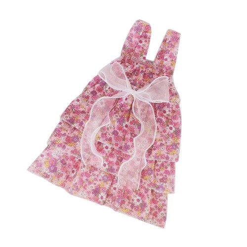 Falda con estampado floral para mascotas estilo princesa algodón soporte para medias perro red H v - Imagen 15 de 15