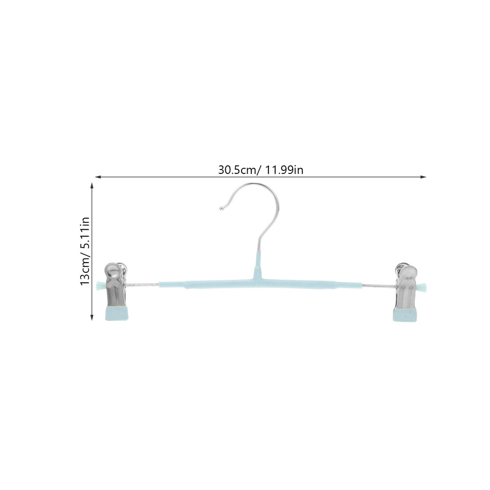 20 Pcs Double Clip Skirt Pants Hanger Stainless Steel Baby Clothes