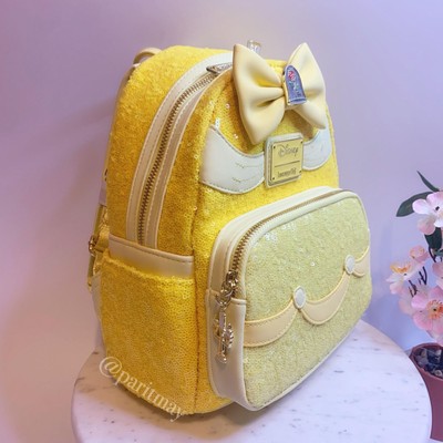 Loungefly Exclusive Beauty and The Beast Belle Sequin Mini  display picture 1