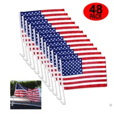 48 Pack Usa Flags Car Window Clip On Fan Banners Car Flag Us Seller 48 Pack Usa Flags Car Window Clip On Fan Banners Car Flag Us Seller