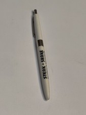 Vintage STEAK n SHAKE Promotional Ink PEN USA restaurant advertising White Black