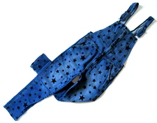 NWT Current/Elliott The Rollin Overall in Flocked Star Denim Jean Coverall 0 XS