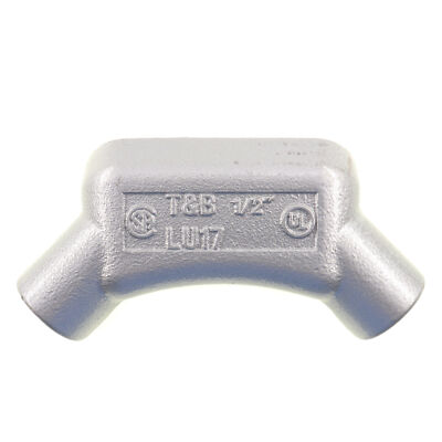 THOMAS & BETTS LU17 CAST-IRON RIGID CONDUIT BODY UNIVERSAL ELBOW, TYPE LU, 1/2''