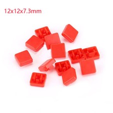 Square Button Cap Red for 12x12x7.3mm Push Button Switch Tact Micro Switch DIY