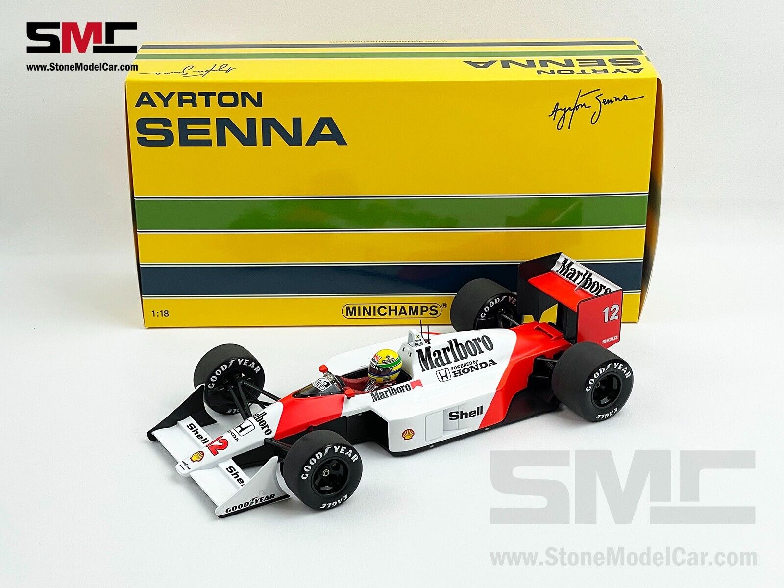 MINICHAMPS マクラーレンホンダ MP4/4 #12 アイルトンセナ - ミニカー