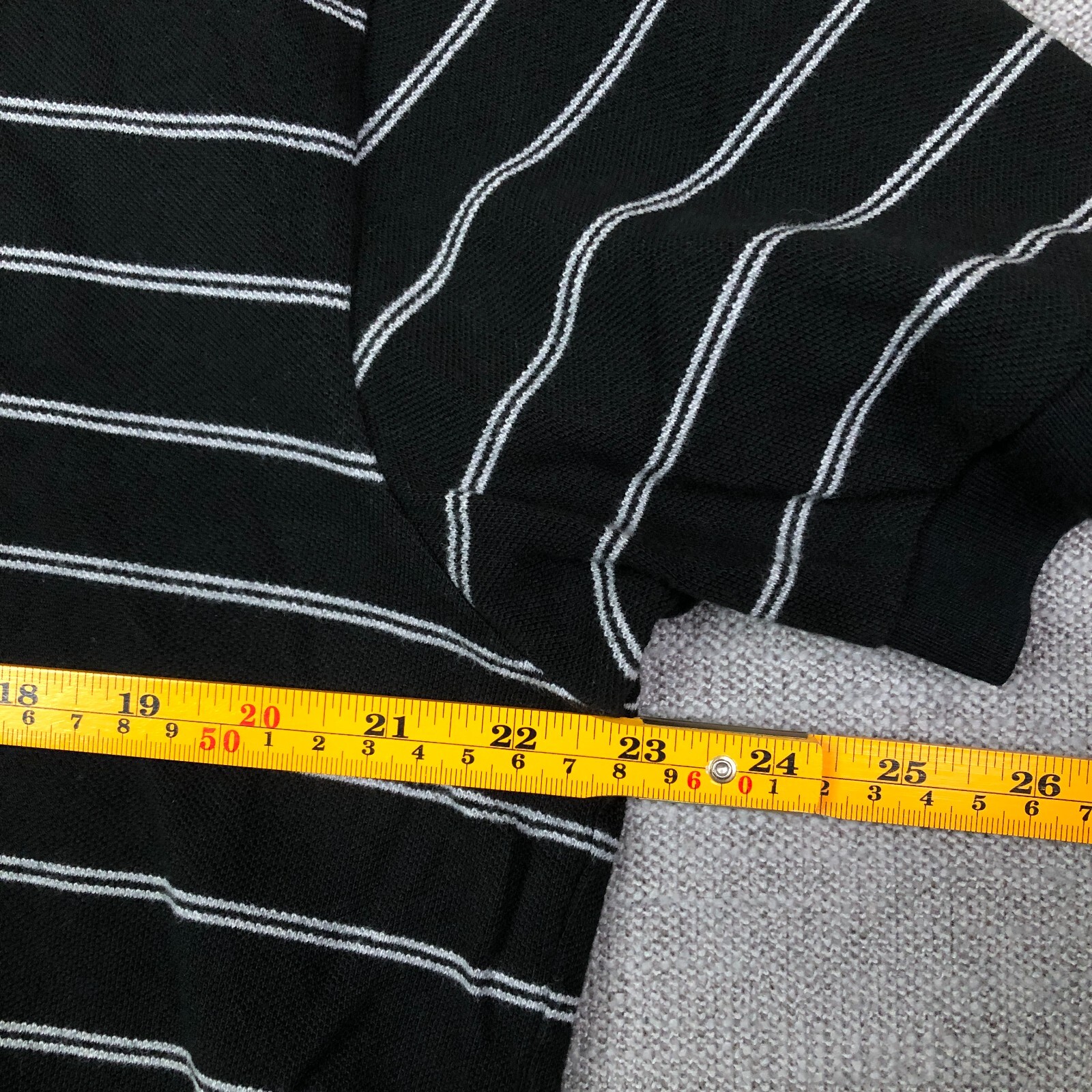 Polo Ralph Lauren camicia uomo L nera a righe piccolo logo pony